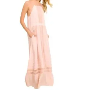 sachin and babi light blue dress SNDYS x REVOLVE Halter Maxi Dress in Navy